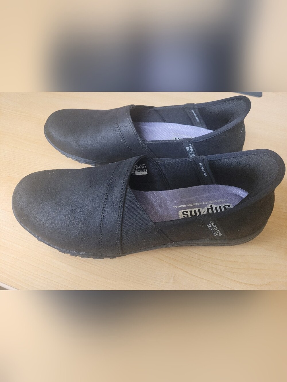 Skechers Black Slip-On Memory Foam Loafers